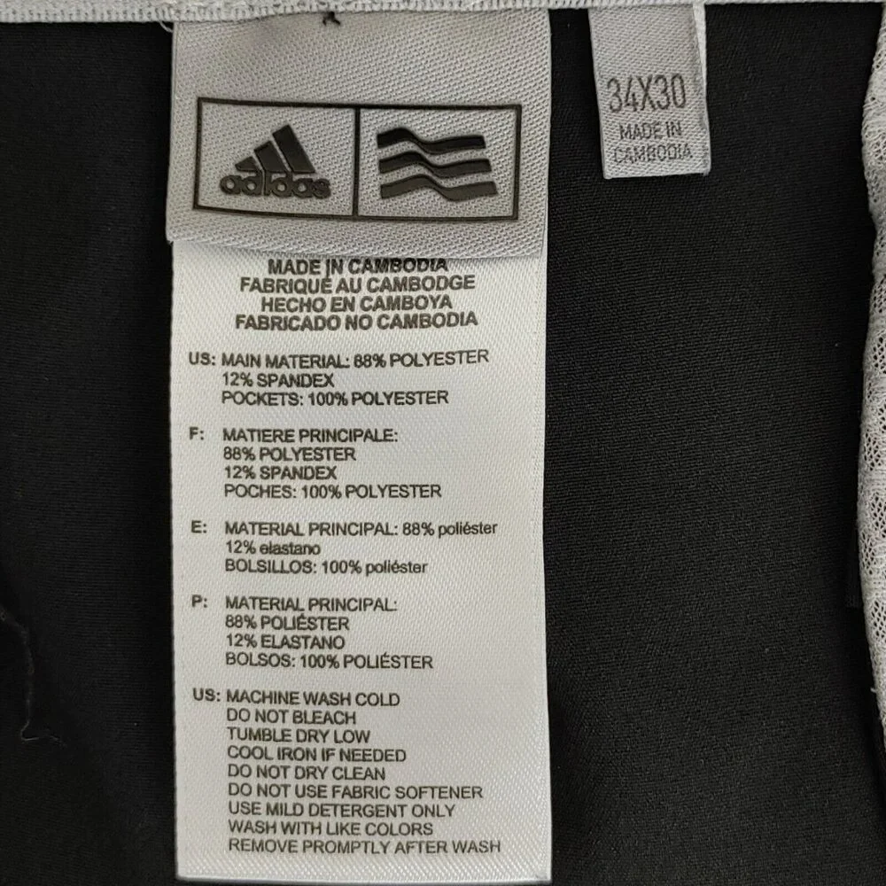 Adidas Solid Black Golf Pants Men's Size 34X30